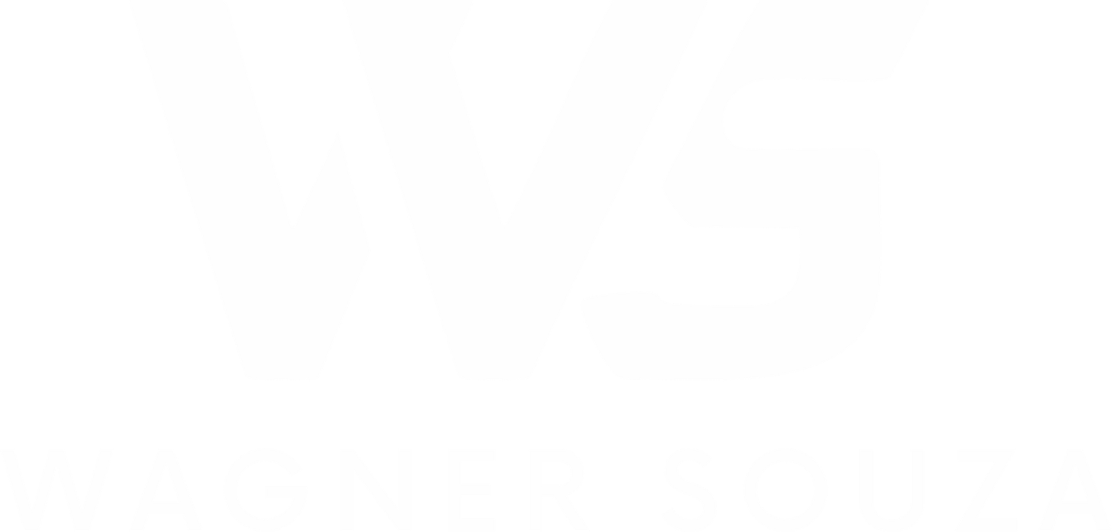Logo Wagner Souza: monograma WS, versão branca